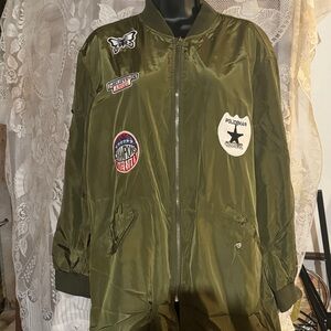 San Joy long light weight bomber Jacket with Patches